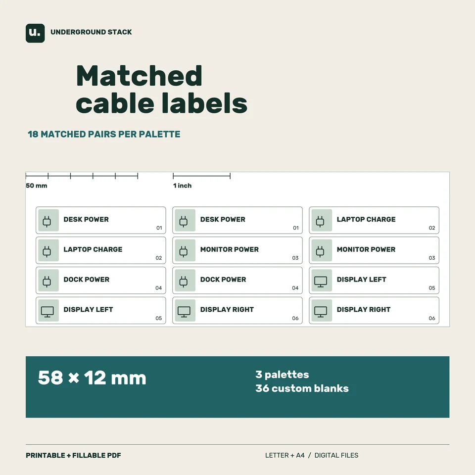Product preview of Home Office Cable Labels